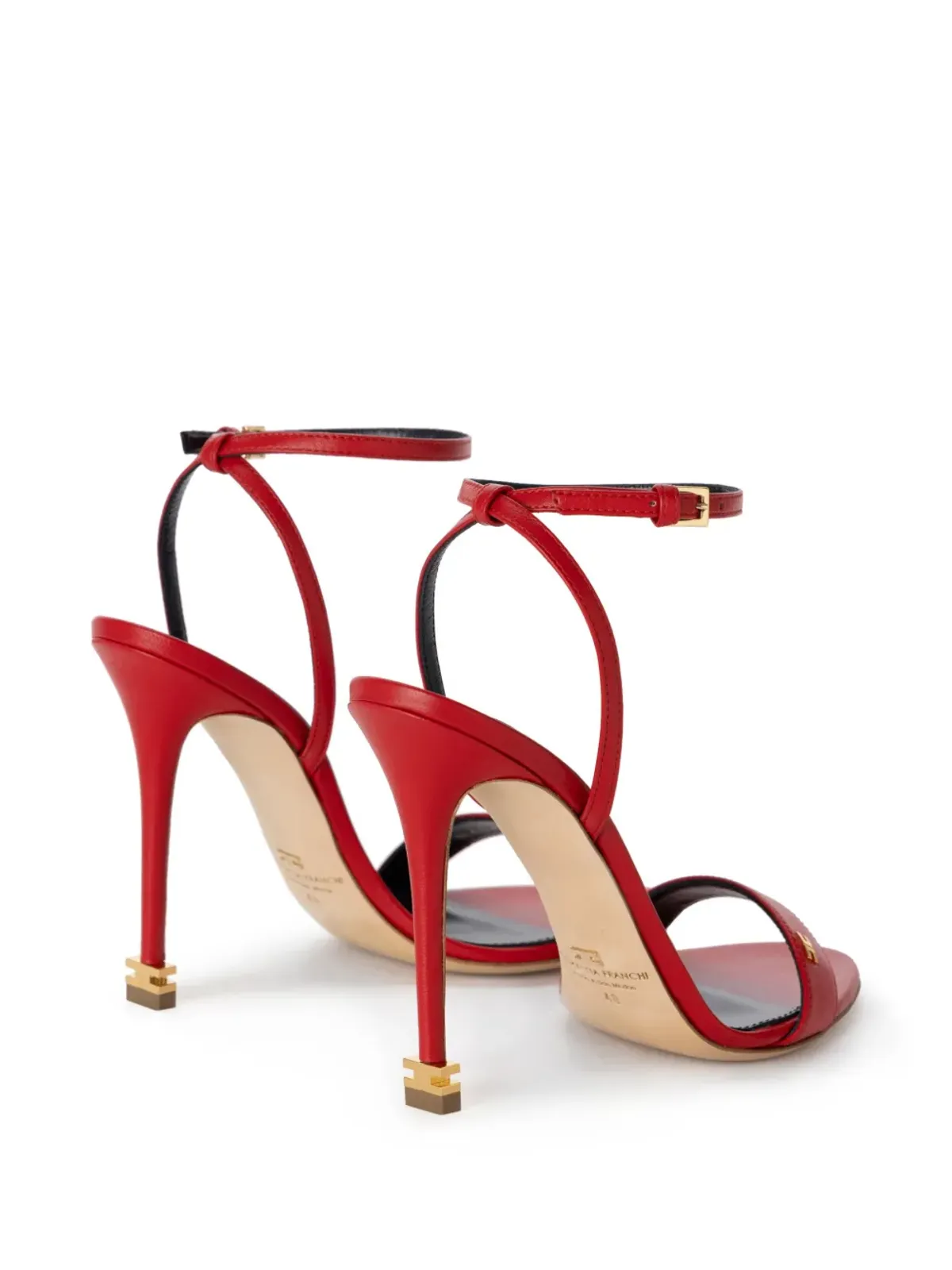 Elisabetta Franchi 105mm Étoile ナパレザー サンダル - 画像3