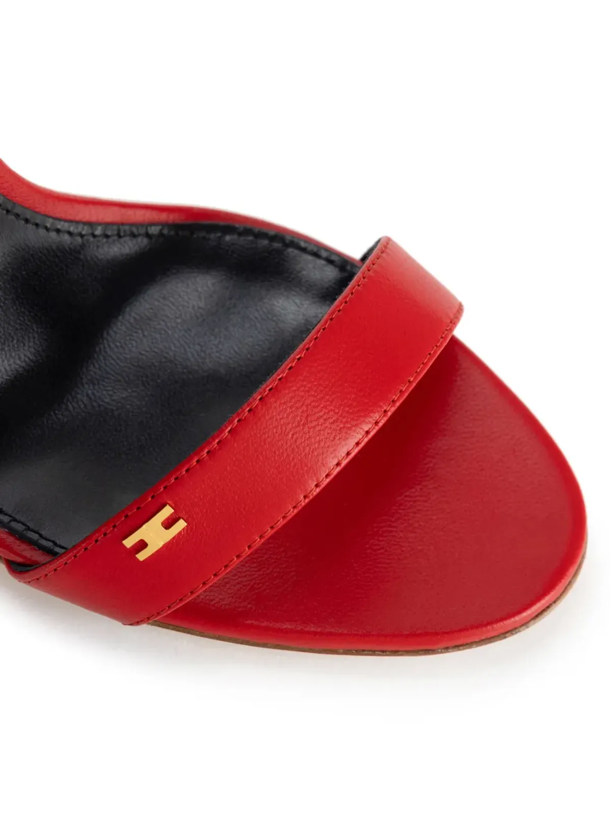 Elisabetta Franchi 105mm Étoile ナパレザー サンダル - 画像4