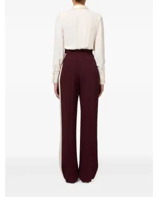 Elisabetta Franchi ストライプディテールのストレートパンツ - レッド - サムネイル5