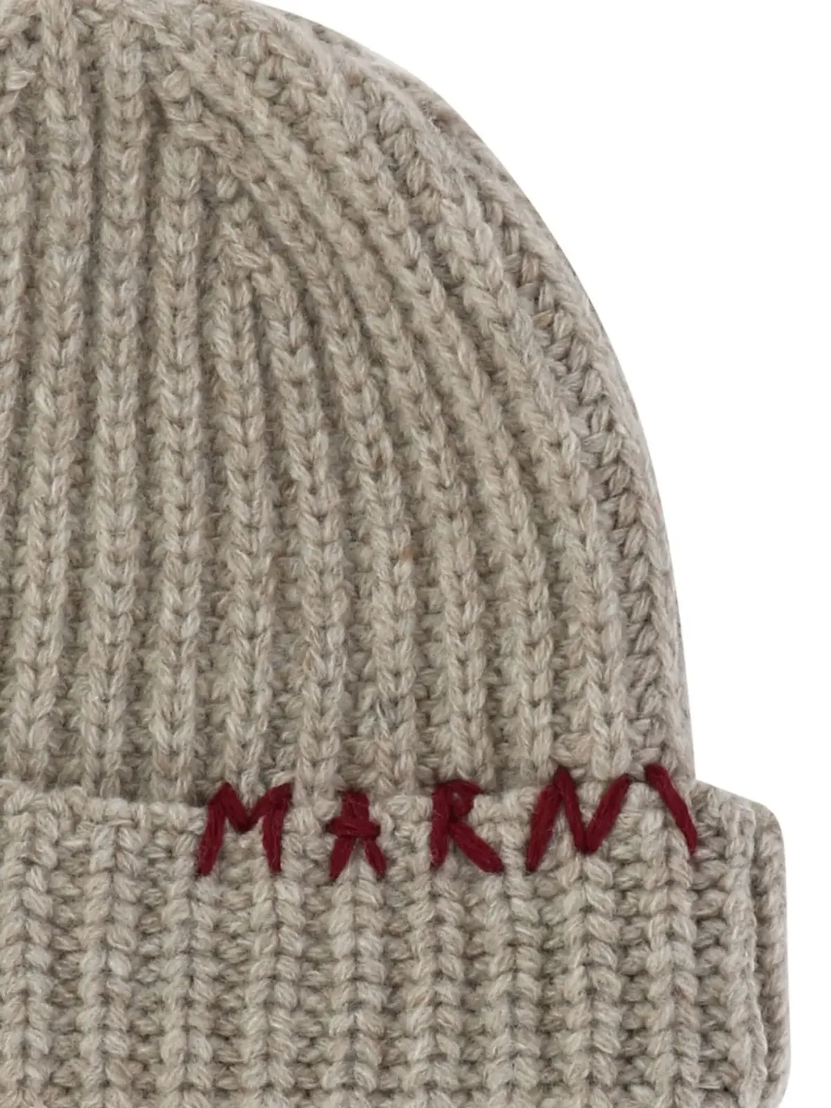 Marni ロゴ刺繍リブ編みビーニー - 画像3