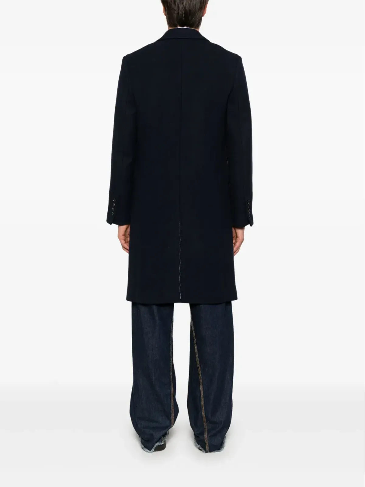 AMI Paris ウール製シングルブレストコート - ブルー - 画像4