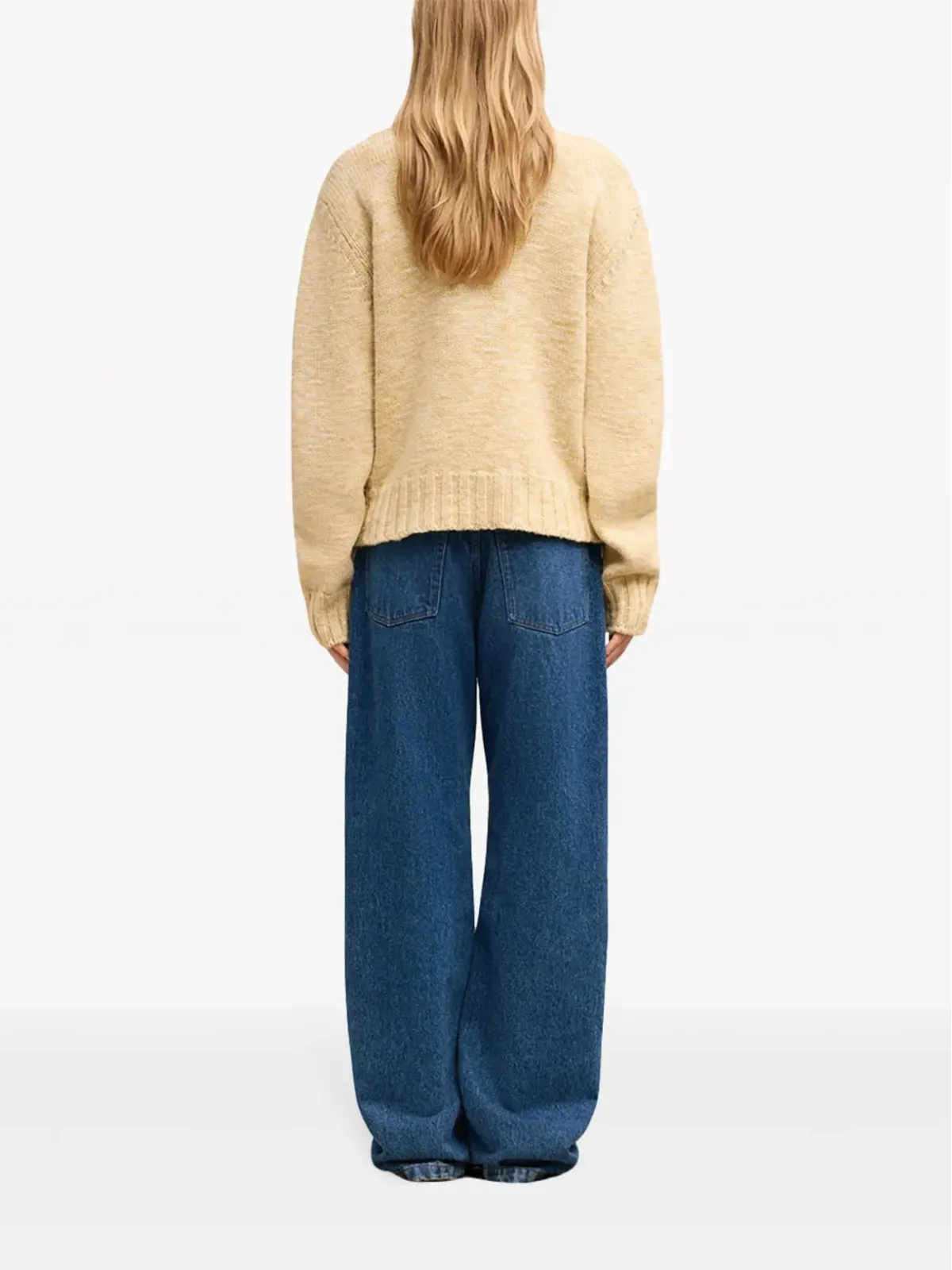AMI Paris シアーリング クルーネック セーター - ニュートラルカラー - 画像5