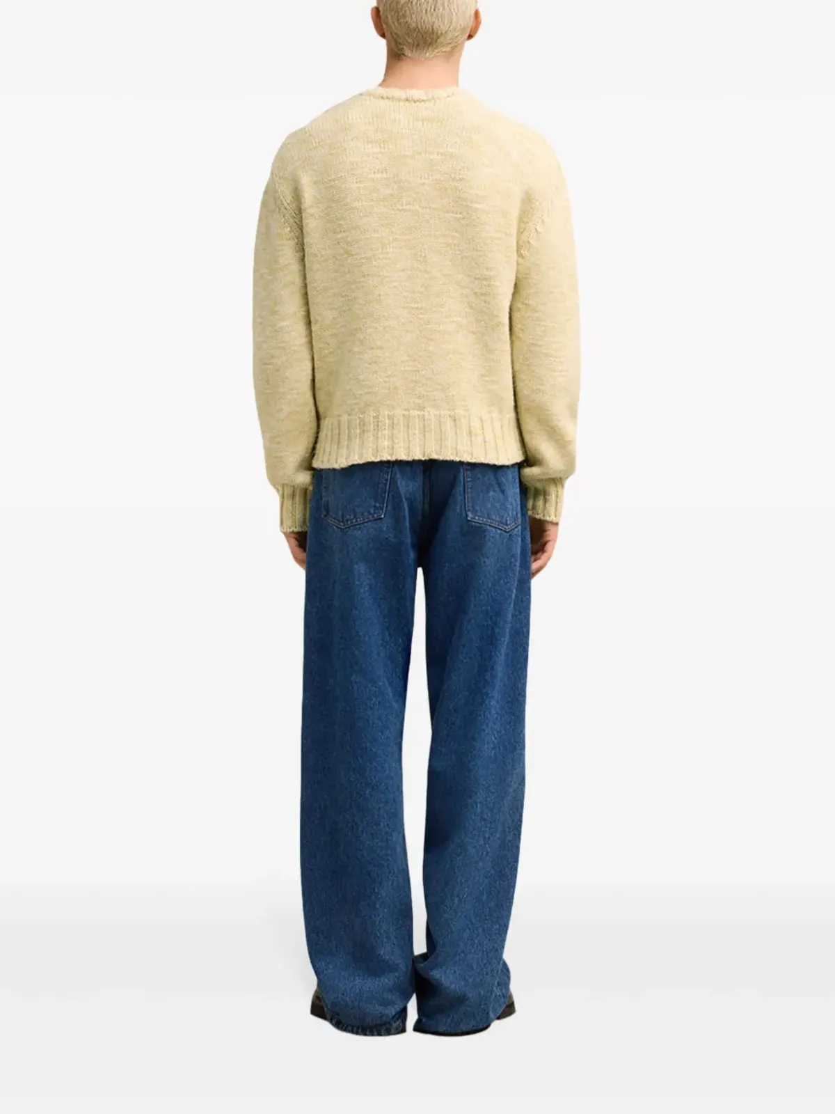 AMI Paris シアーリング クルーネック セーター - ニュートラルカラー - 画像4