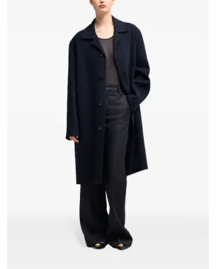 AMI Paris シングルブレスト フェルテッドコート（ネイビー） - サムネイル3