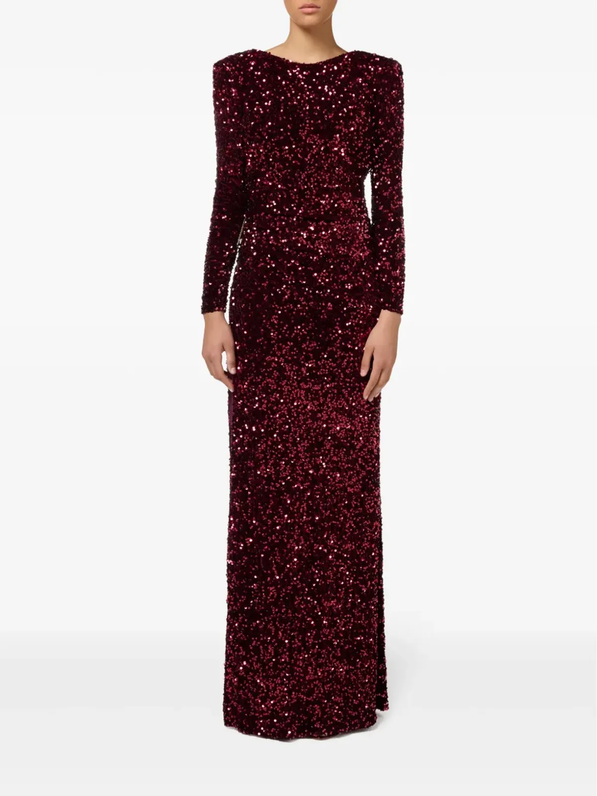 Elisabetta Franchi スパンコール装飾マキシドレス - レッド - 画像2