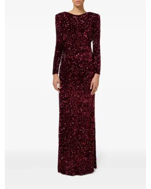 Elisabetta Franchi スパンコール装飾マキシドレス - レッド - サムネイル2
