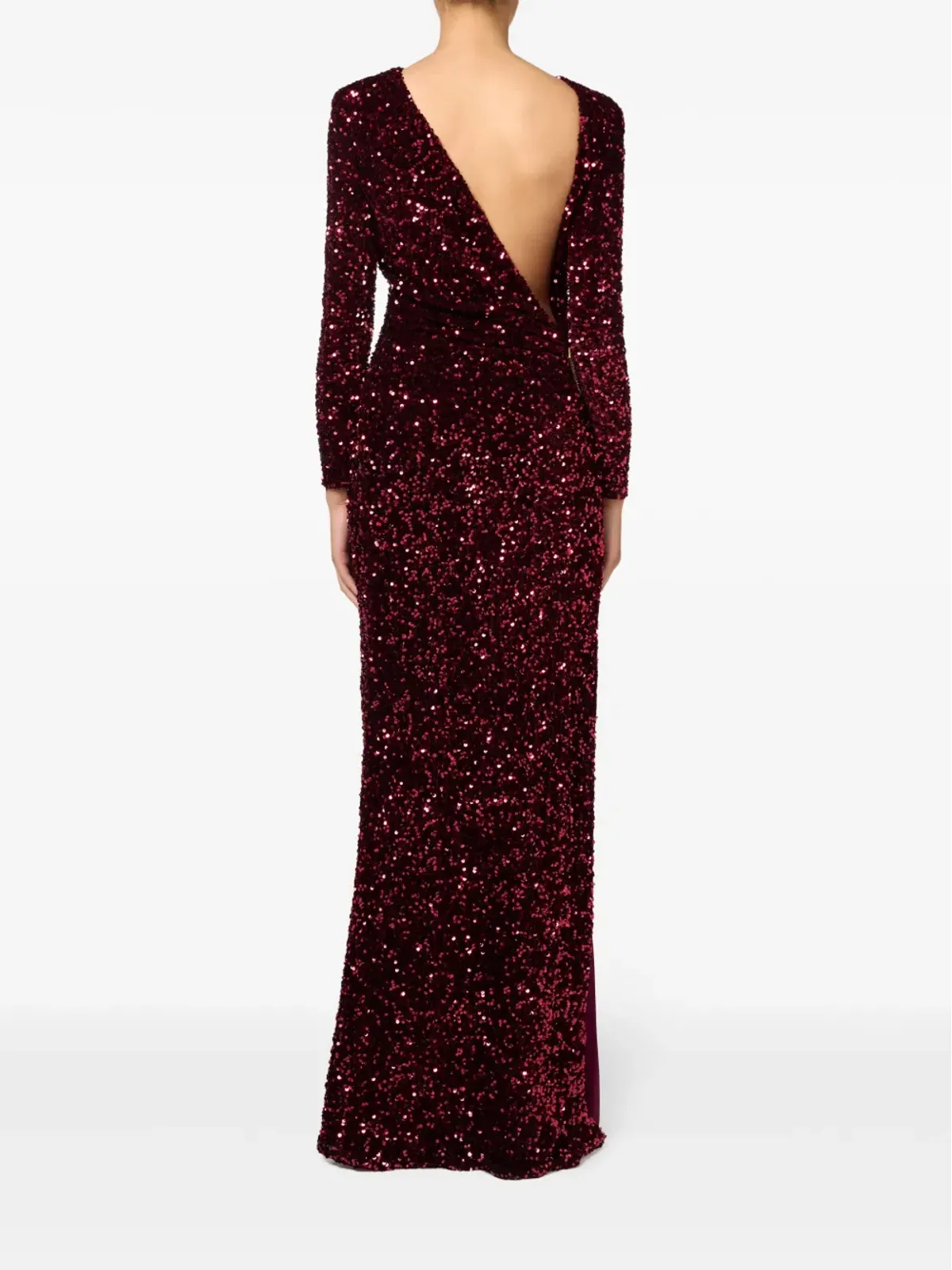 Elisabetta Franchi スパンコール装飾マキシドレス - レッド - 画像3