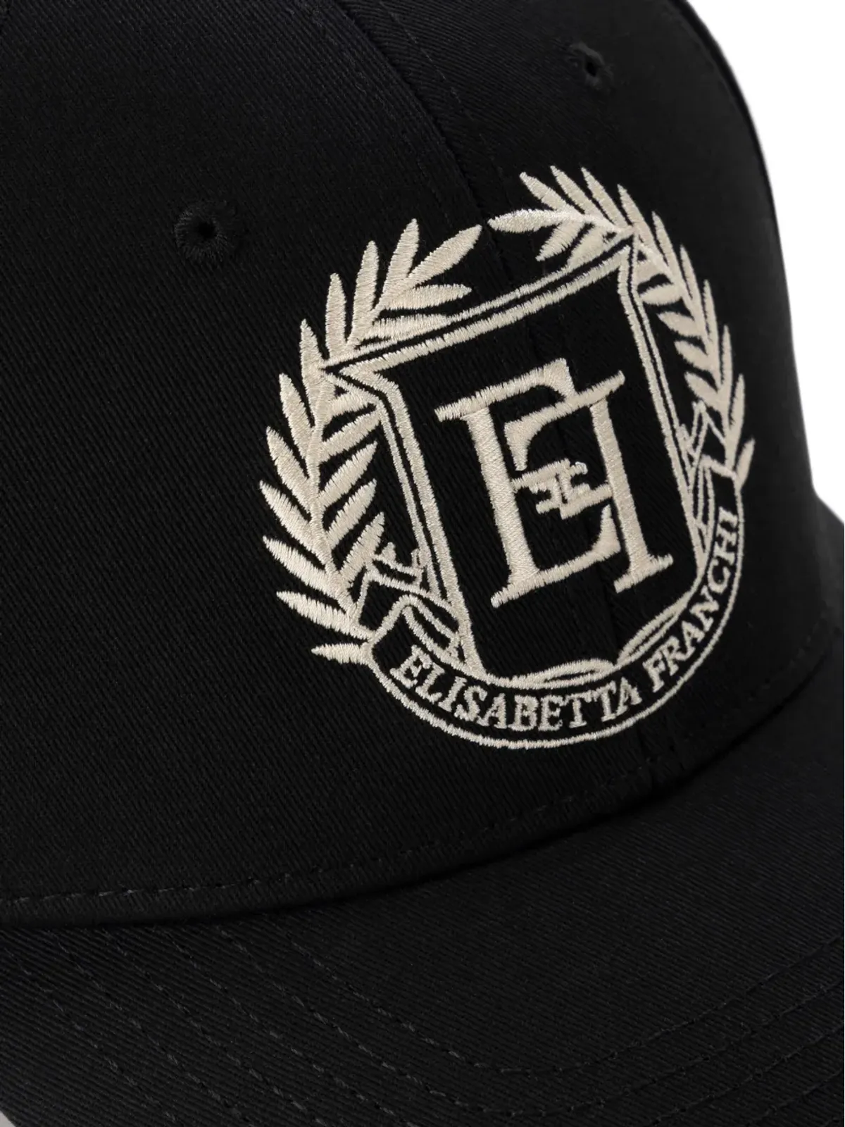 Elisabetta Franchi ロゴ入りベースボールキャップ ブラック - 画像2