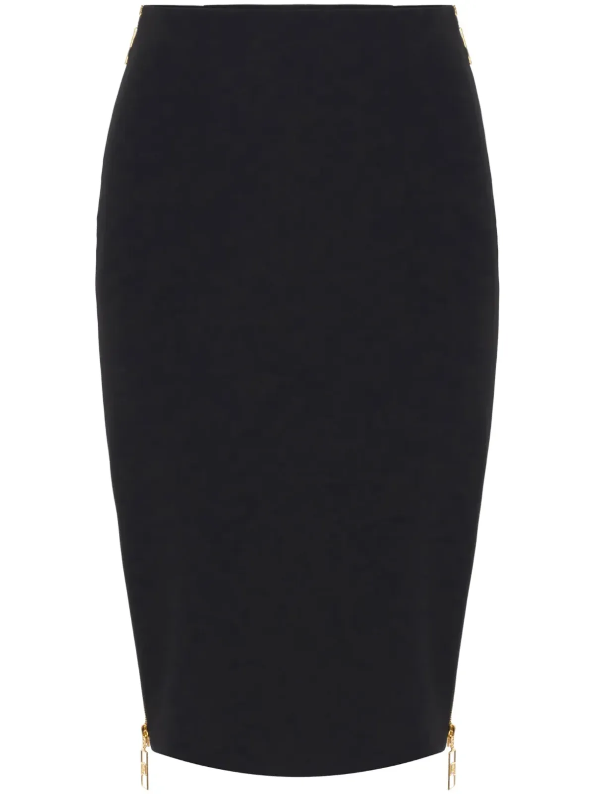 Elisabetta Franchi ジップディテール付きクレープスカート - ブラック - 画像1