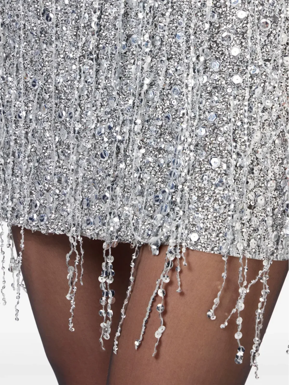 Elisabetta Franchi シークイン装飾ミニスカート - シルバー - 画像5