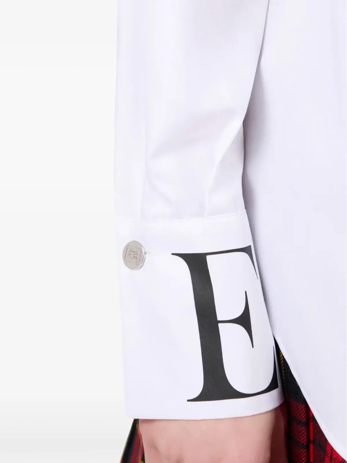 Elisabetta Franchi ロゴプリント コットン シャツ - White - 画像5
