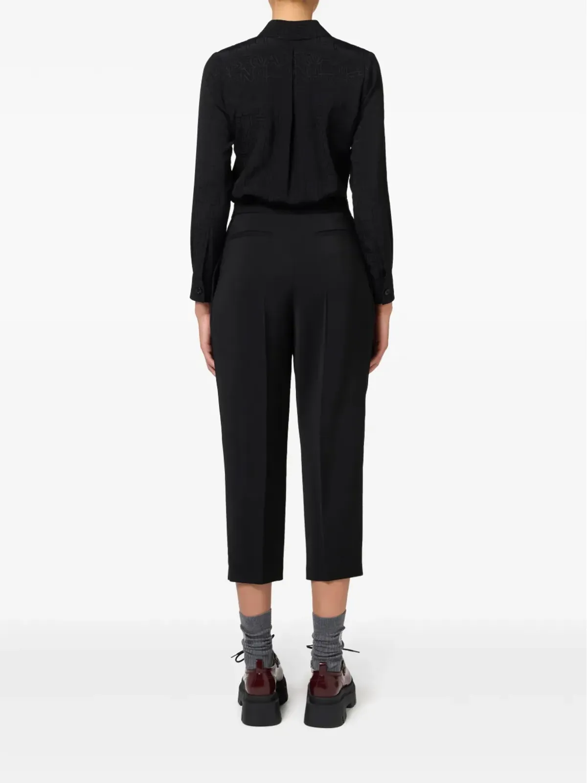 Elisabetta Franchi クロップドパンツ - ブラック - 画像3