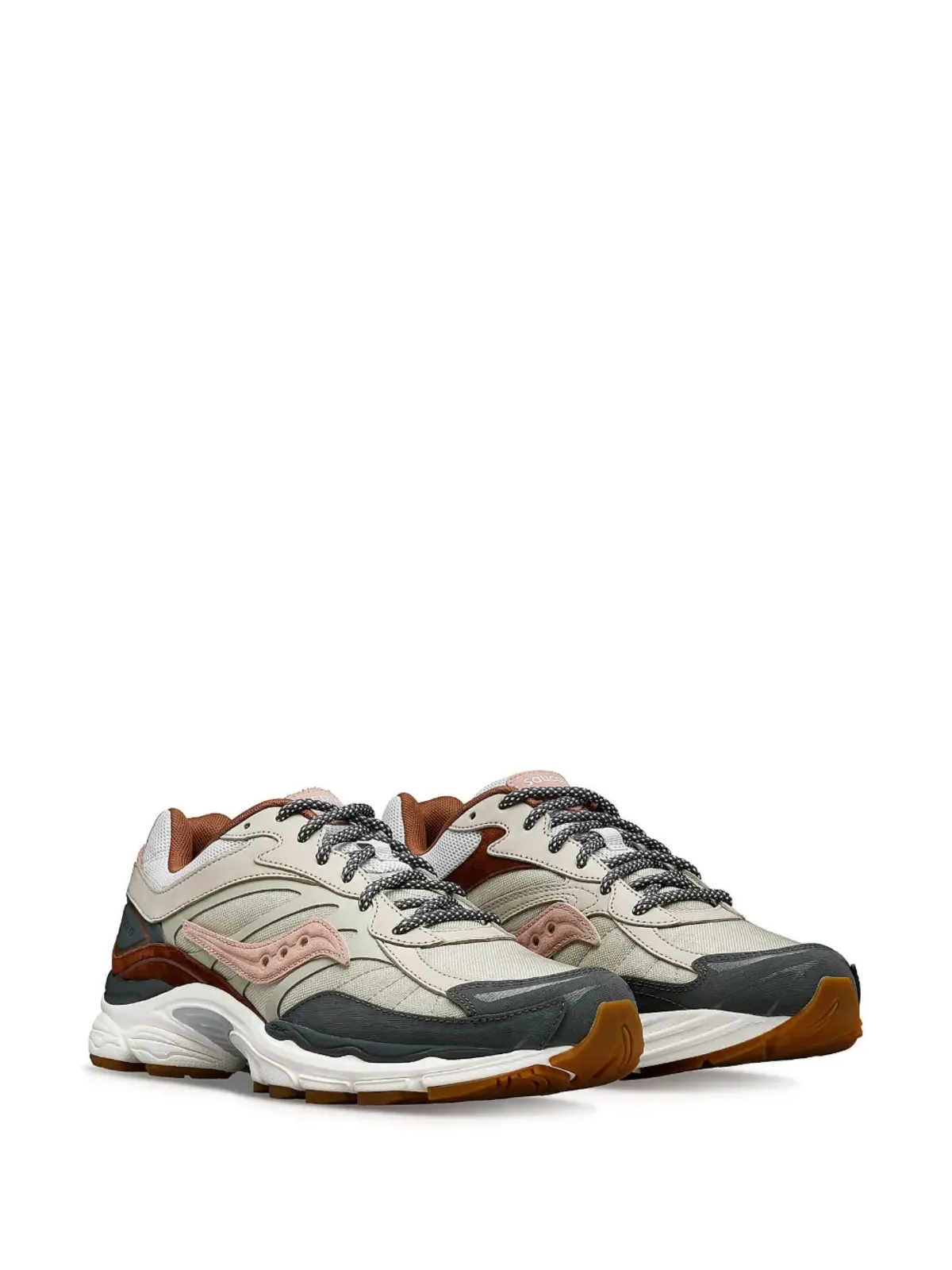 Saucony OG ProGrid Omni 9 タン/グレー/ブラウン スニーカー - 画像2