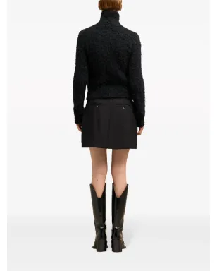 AMI Paris ブラッシュドエフェクト コットン セーター ブラック - サムネイル4