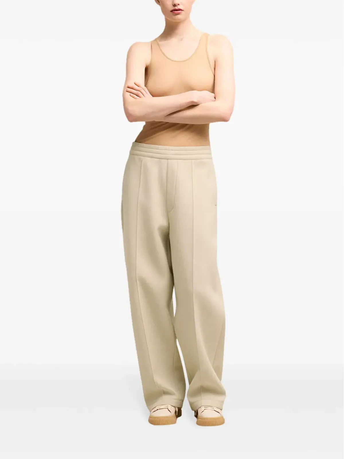 AMI Paris ハイウエスト プリーツパンツ - ニュートラルカラー - 画像2