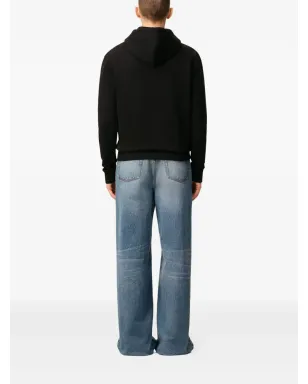 AMI Paris Ami De Coeur ジップファスナー付き オーガニックコットン スウェットシャツ - ブラック - サムネイル4