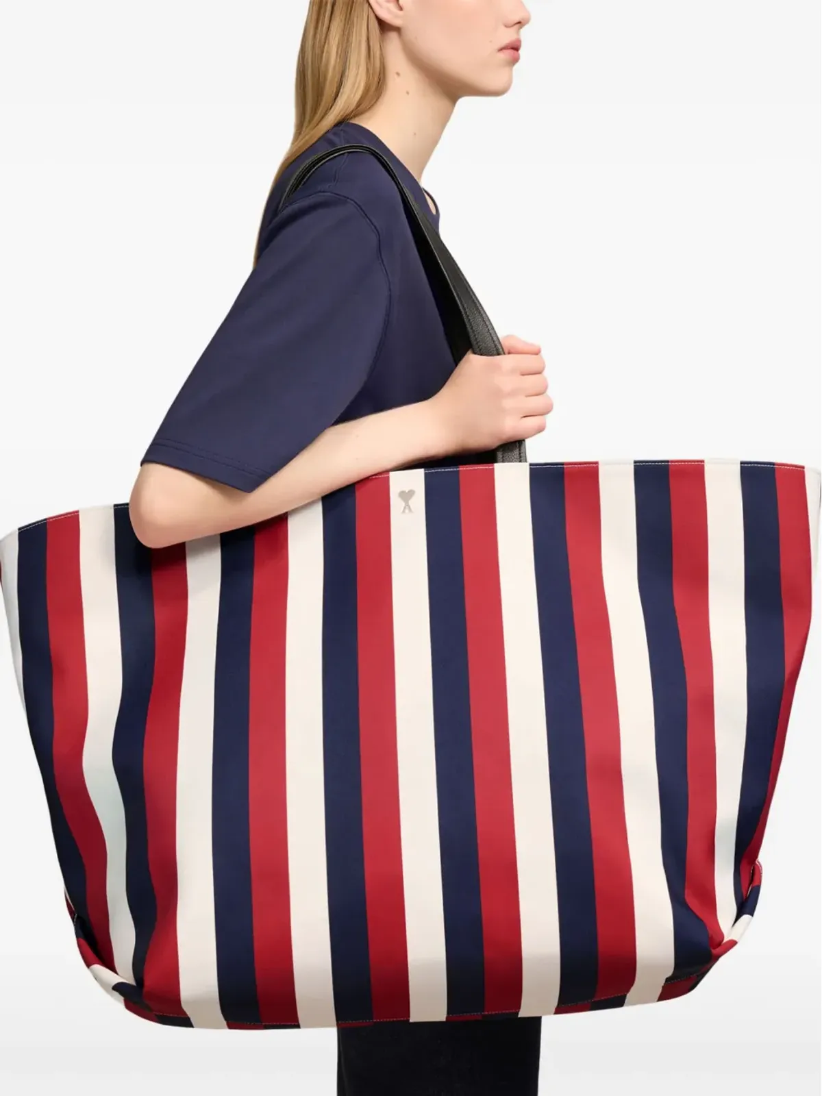AMI Paris マキシ La Plage East West Ami ショッピングバッグ - レッド - 画像2