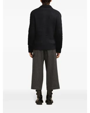 AMI Paris ブラッシュドエフェクト ポロトップ ブラック - サムネイル4