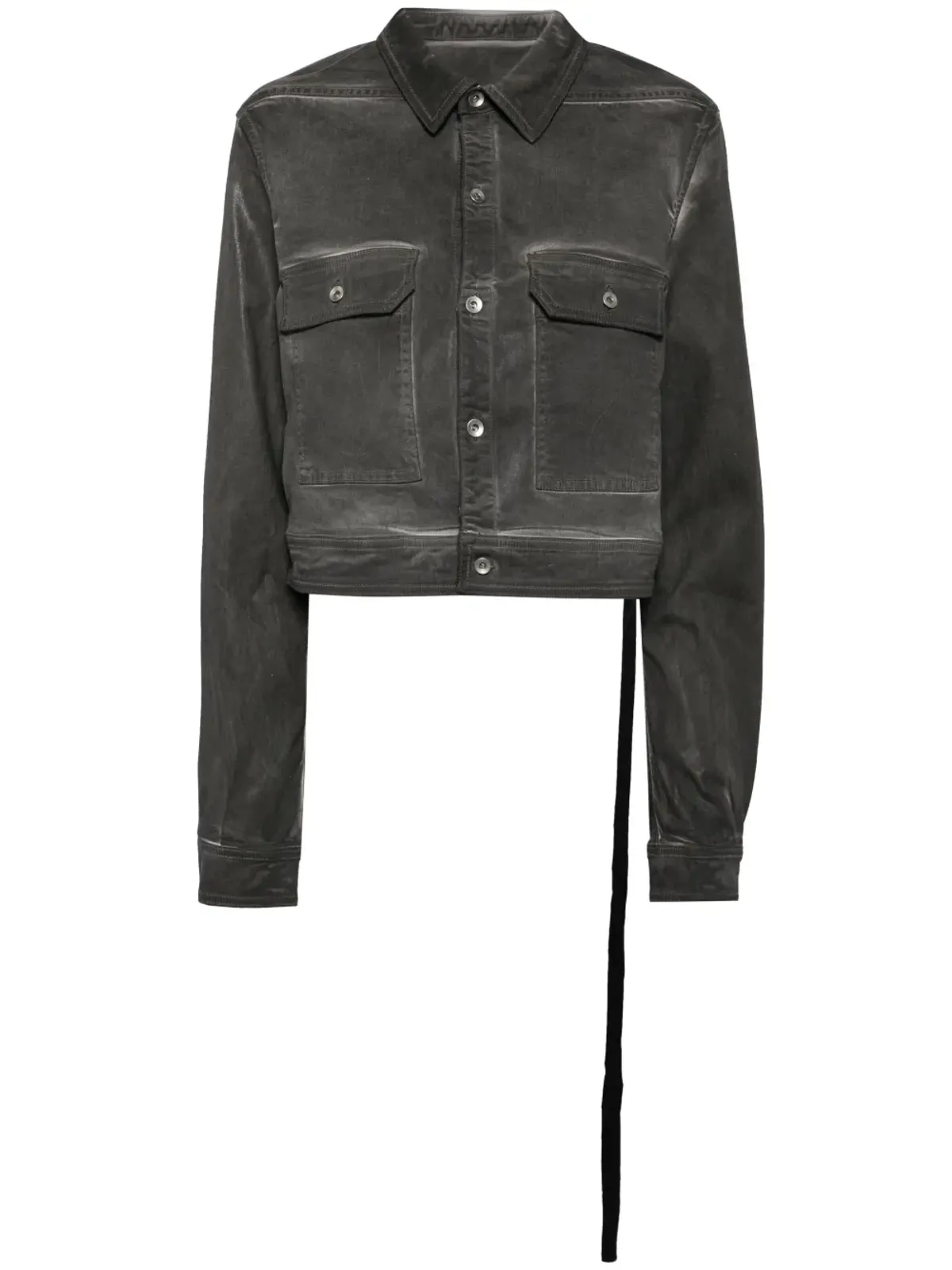 Rick Owens DRKSHDW ケープ袖デニムジャケット - グレー - 画像1