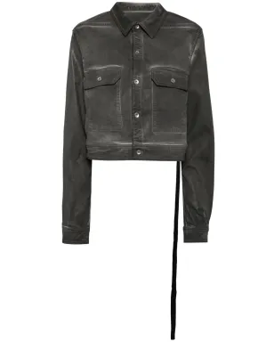 Rick Owens DRKSHDW ケープ袖デニムジャケット - グレー - サムネイル1