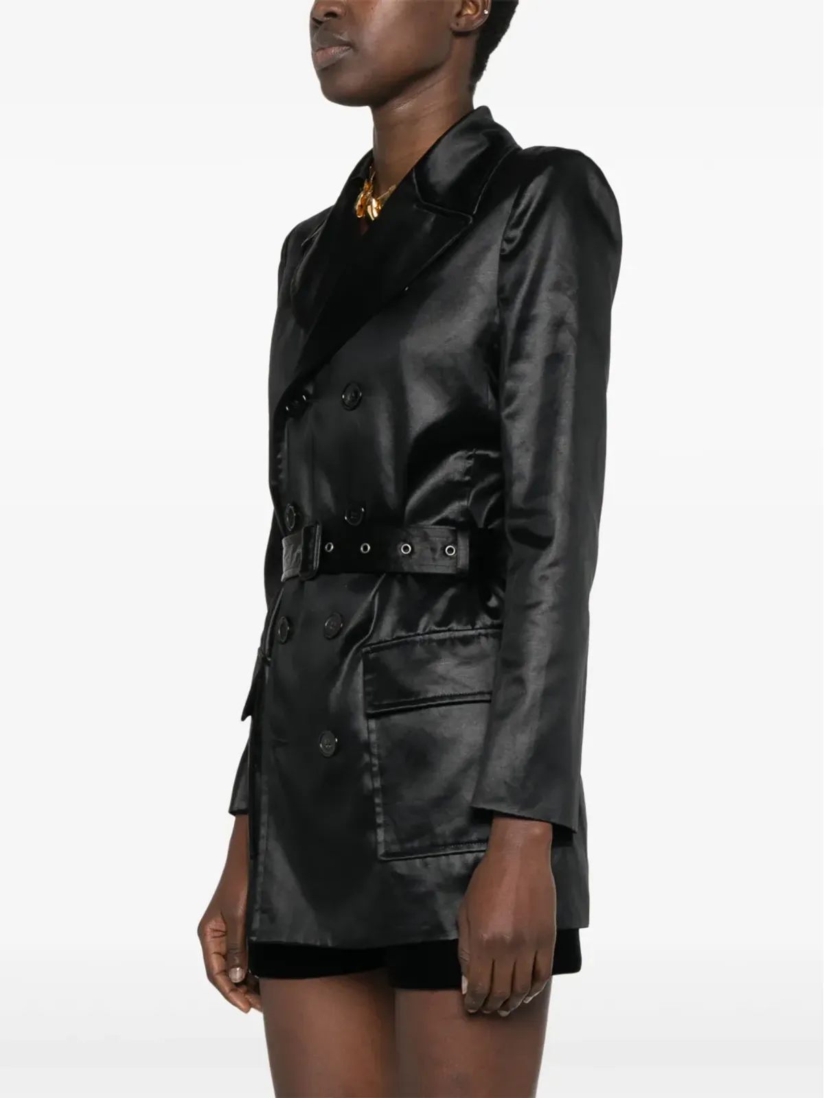Saint Laurent Saharienne ダブルブレスト ブレザー - 画像3