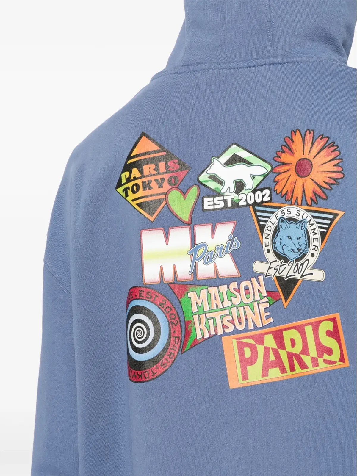 Maison Kitsuné ロングスリーブ コットン フーディー - ブルー - 画像5
