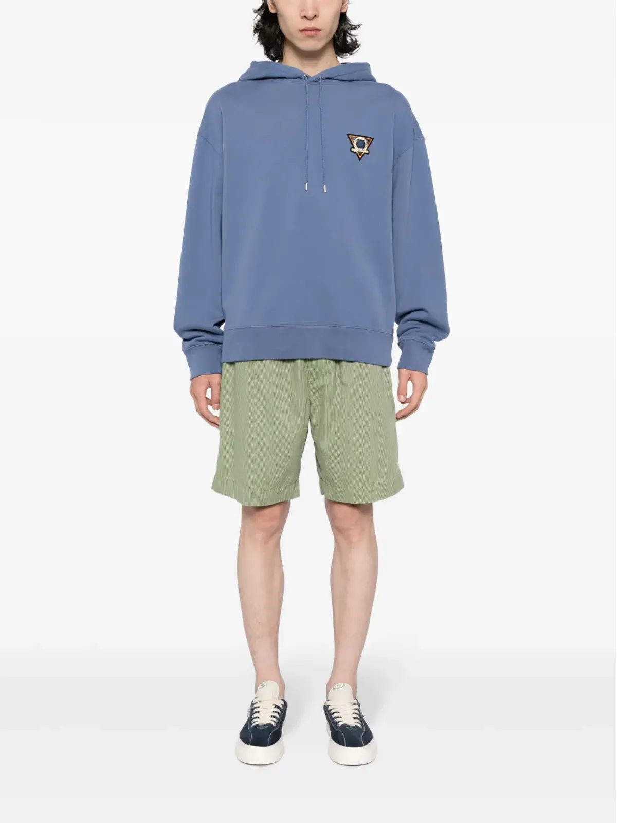 Maison Kitsuné ロングスリーブ コットン フーディー - ブルー - 画像2