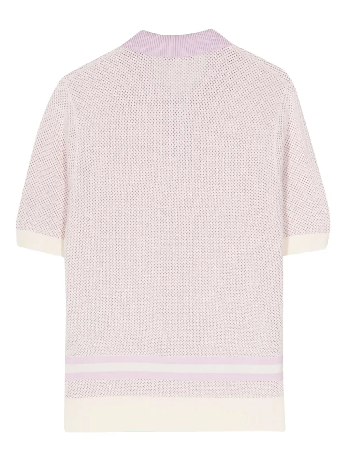 Maison Kitsuné フラッシュ フォックス ニットポロトップ ピンク - 画像2