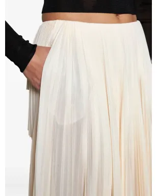 Saint Laurent プリーツ入りマキシスカート - ニュートラルカラー - サムネイル4