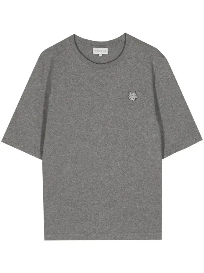 Maison Kitsuné Maison Kitsuné Fox Head コットンTシャツ - グレーの商品画像
