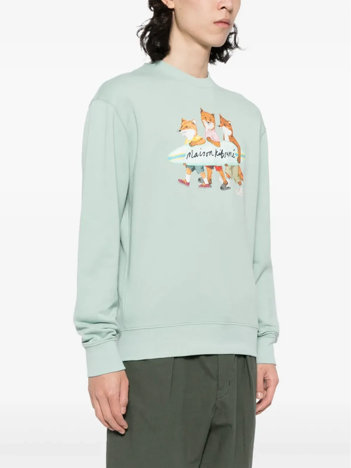 Maison Kitsuné サイン入りフォックスモチーフ コットンセーター - 画像3