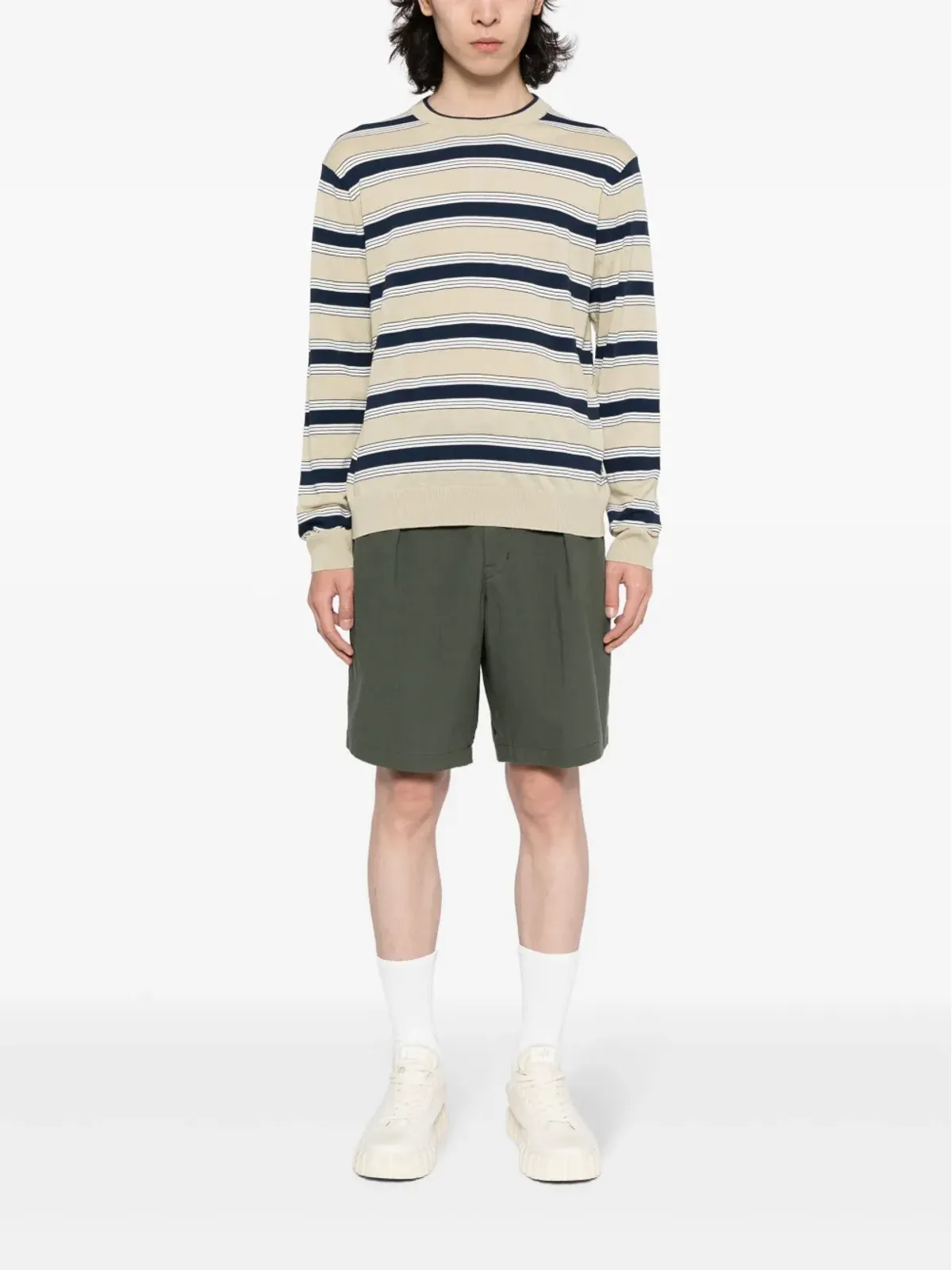 Maison Kitsuné ストライプ柄 コットン混紡セーター - ニュートラル系 - 画像2