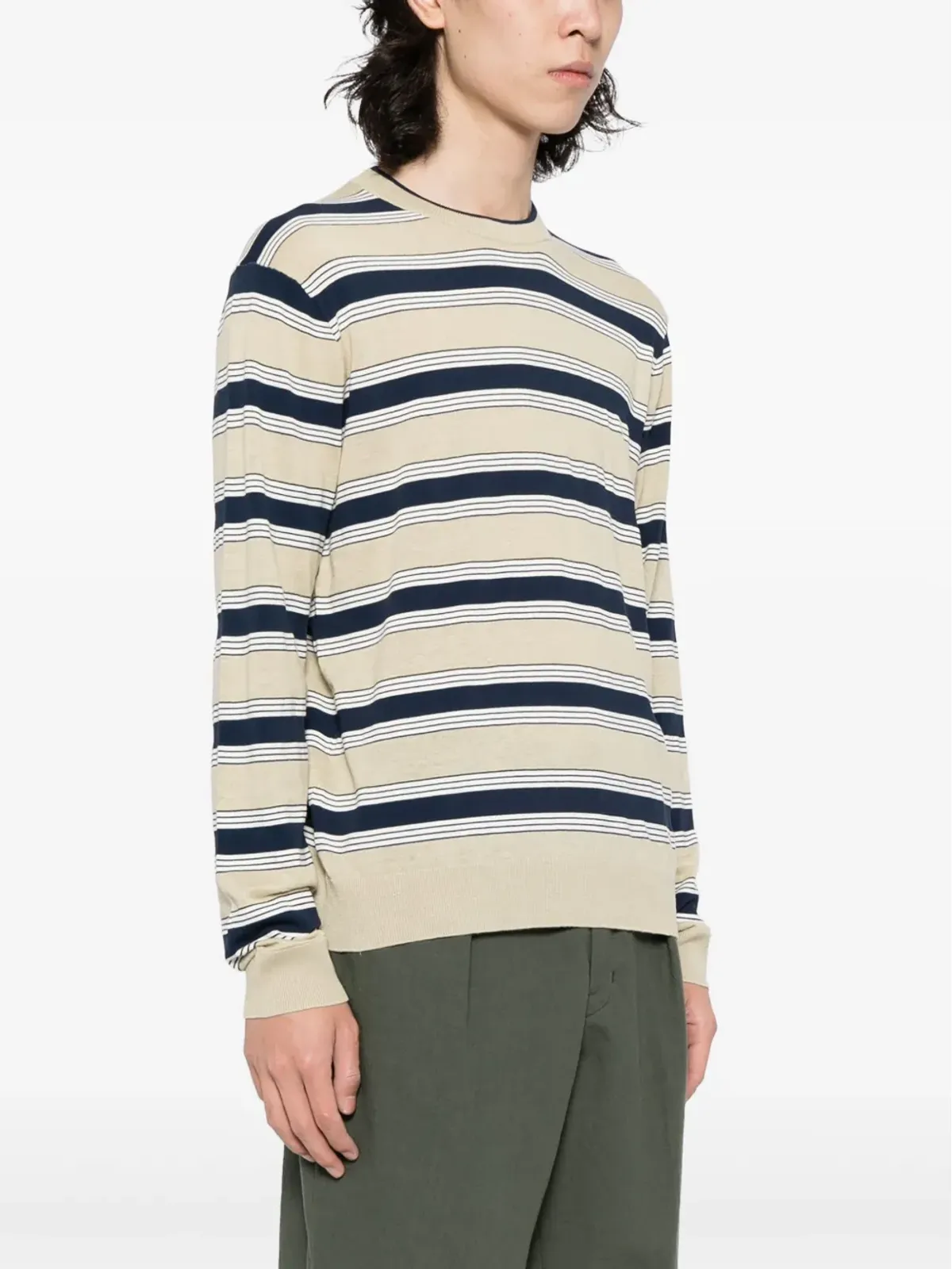 Maison Kitsuné ストライプ柄 コットン混紡セーター - ニュートラル系 - 画像3