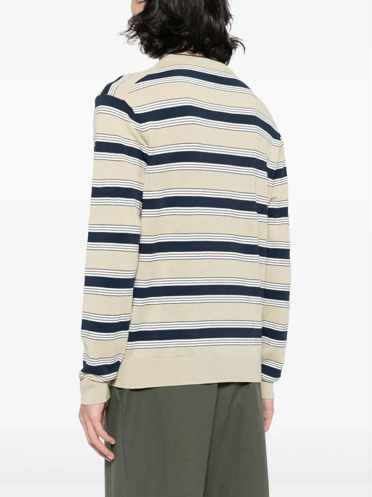 Maison Kitsuné ストライプ柄 コットン混紡セーター - ニュートラル系 - 画像4