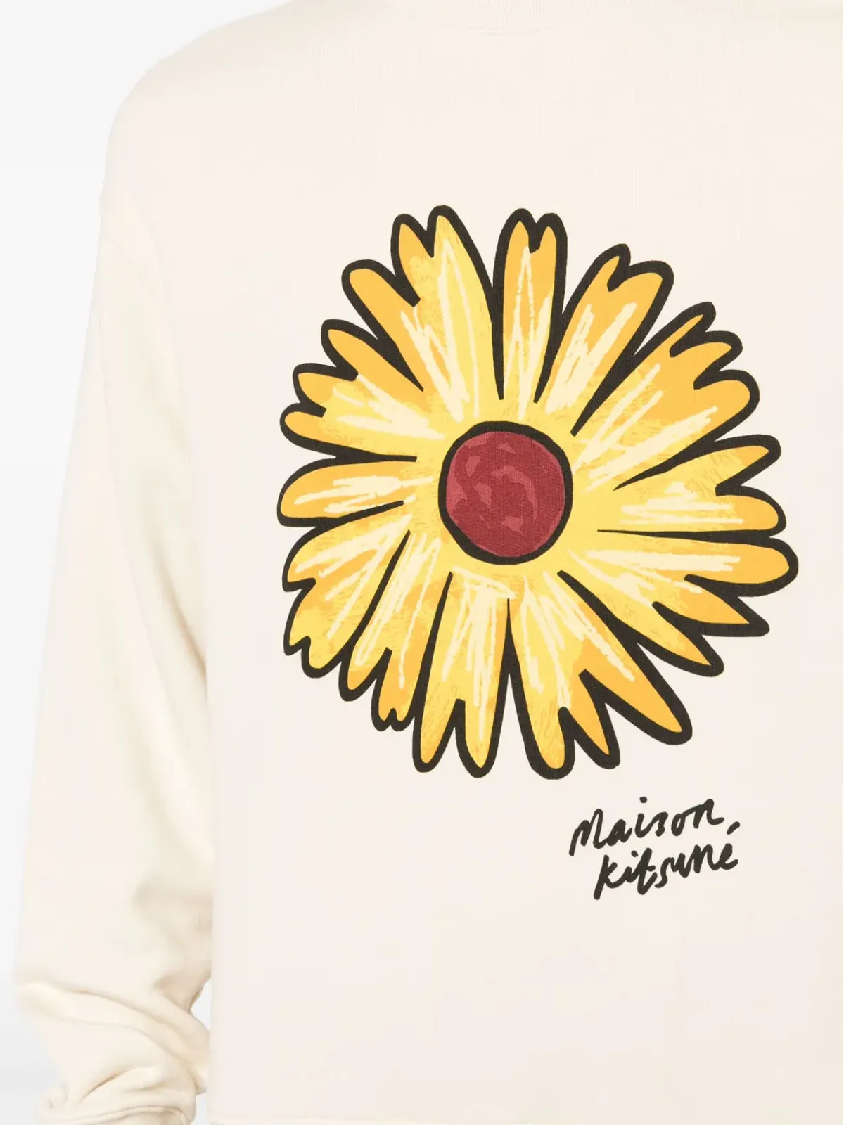 Maison Kitsuné ひまわりモチーフ長袖セーター - ベージュ - 画像5