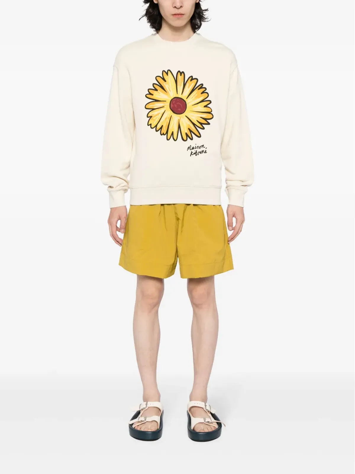 Maison Kitsuné ひまわりモチーフ長袖セーター - ベージュ - 画像2