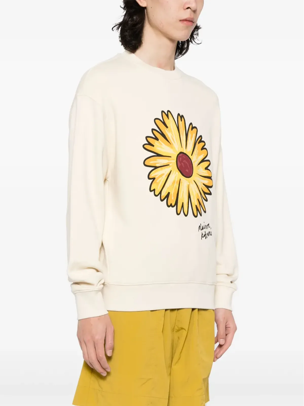 Maison Kitsuné ひまわりモチーフ長袖セーター - ベージュ - 画像3