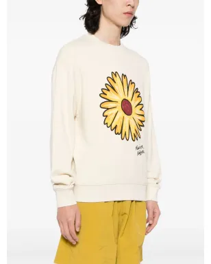Maison Kitsuné ひまわりモチーフ長袖セーター - ベージュ - サムネイル3