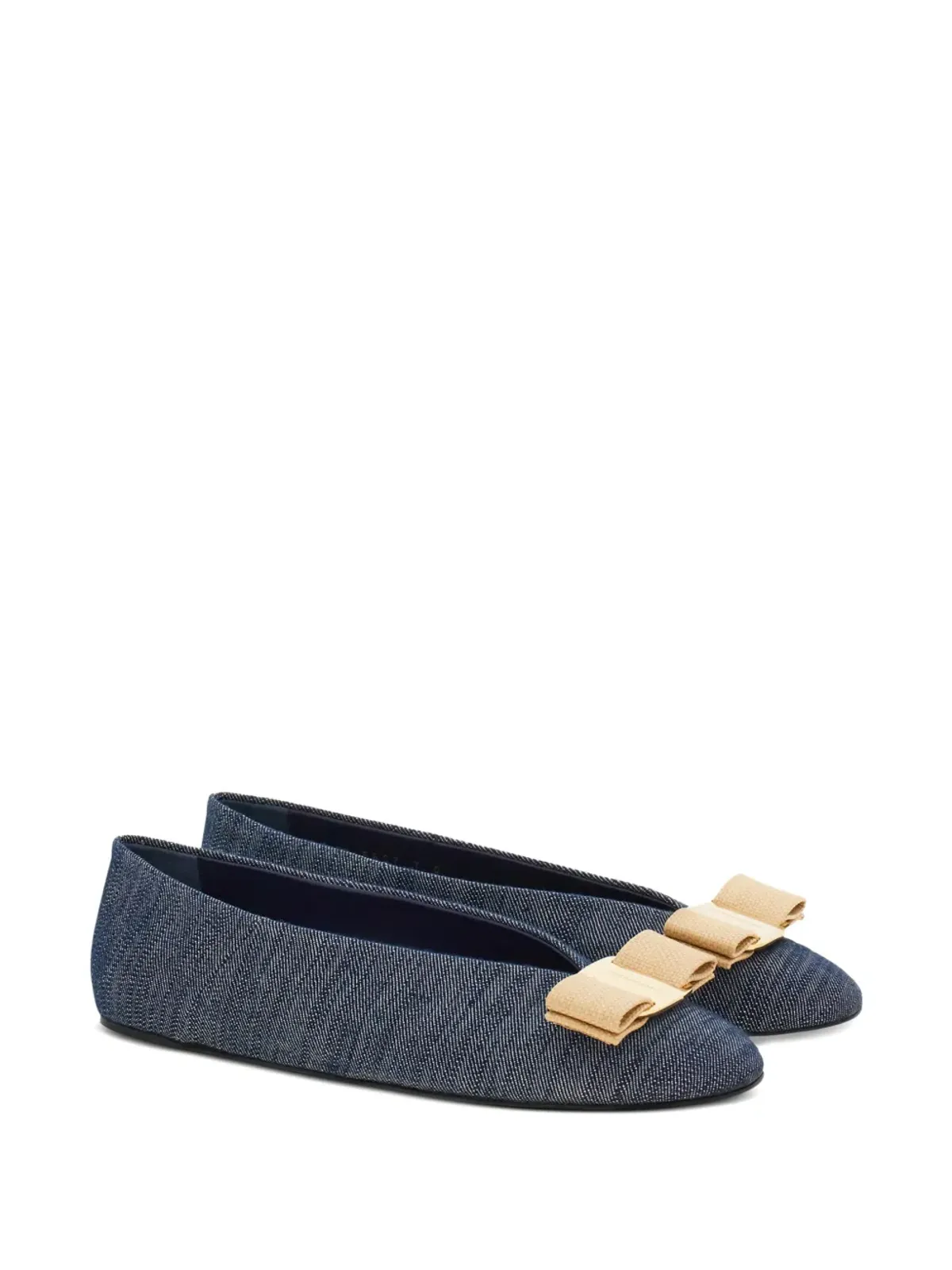 Ferragamo Vara デニム バレリーナシューズ - ブルー - 画像2