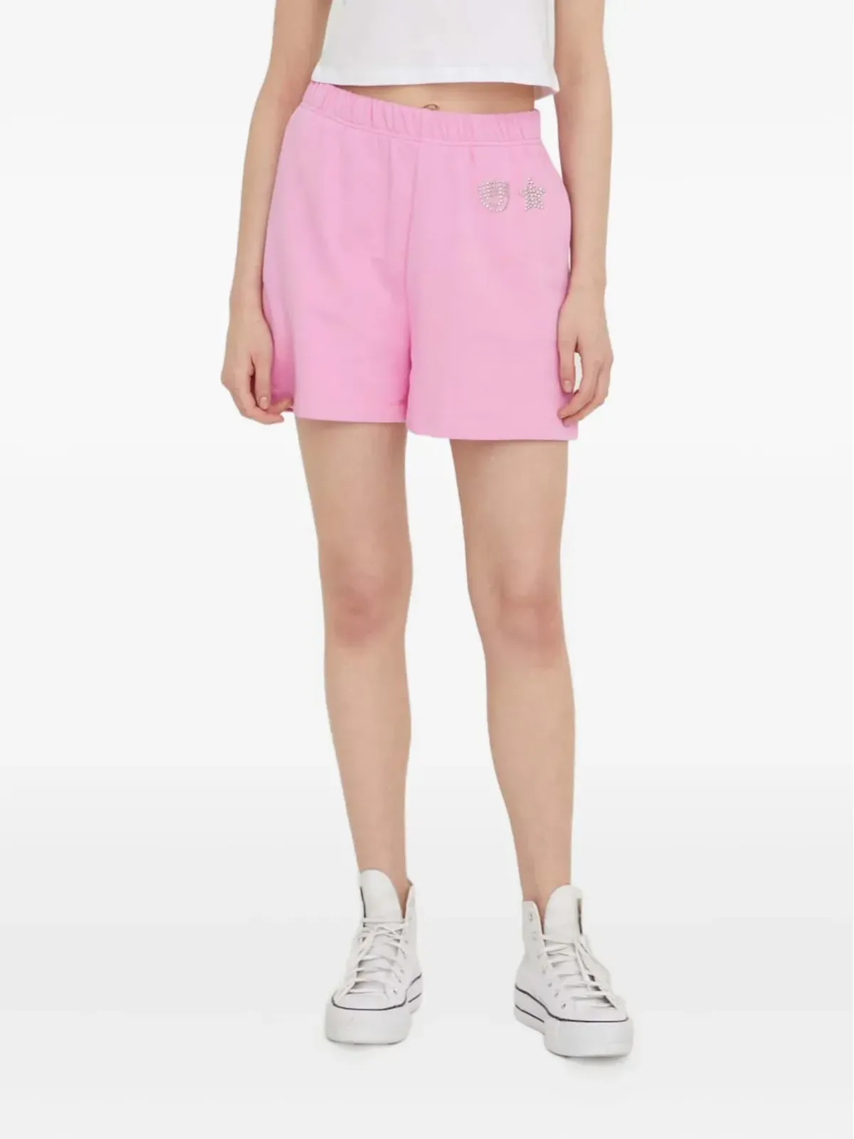 Chiara Ferragni Eye Star-detailショートパンツ ピンク - 画像1