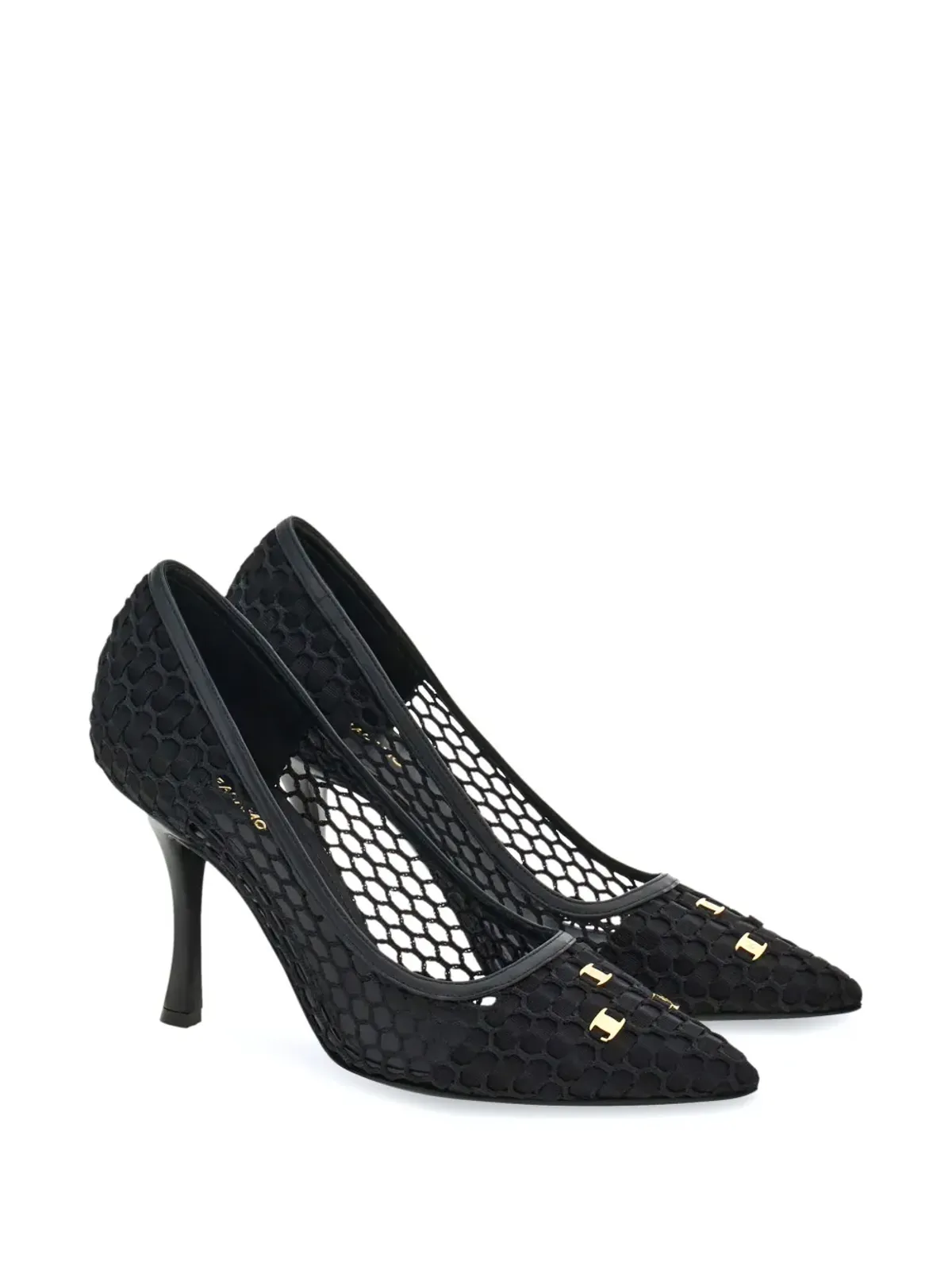 Ferragamo Vara-appliqué スリングバックパンプス - ブラック - 画像2