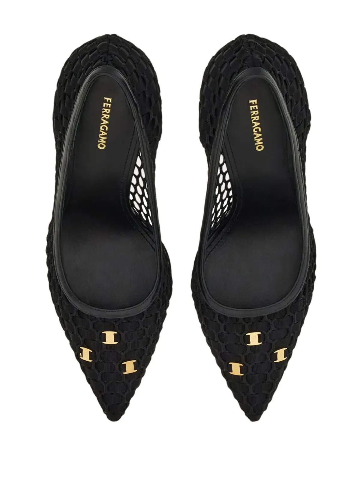 Ferragamo Vara-appliqué スリングバックパンプス - ブラック - 画像4