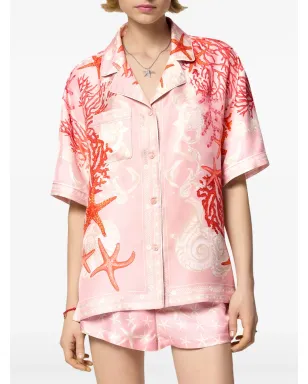 Versace Barocco シーシルク シャツ - ピンク - サムネイル3