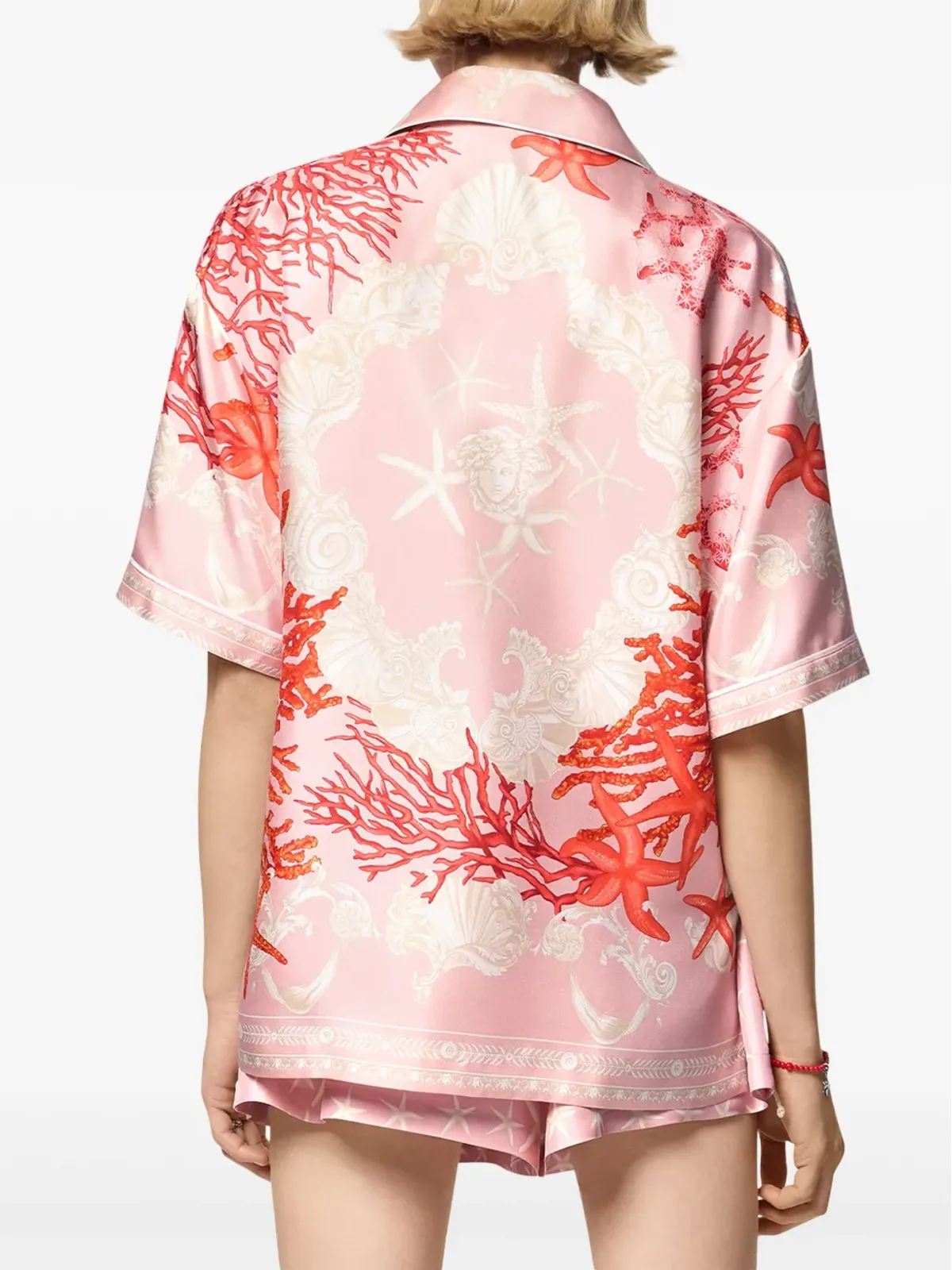 Versace Barocco シーシルク シャツ - ピンク - 画像4