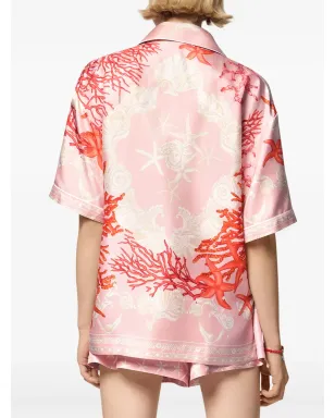 Versace Barocco シーシルク シャツ - ピンク - サムネイル4