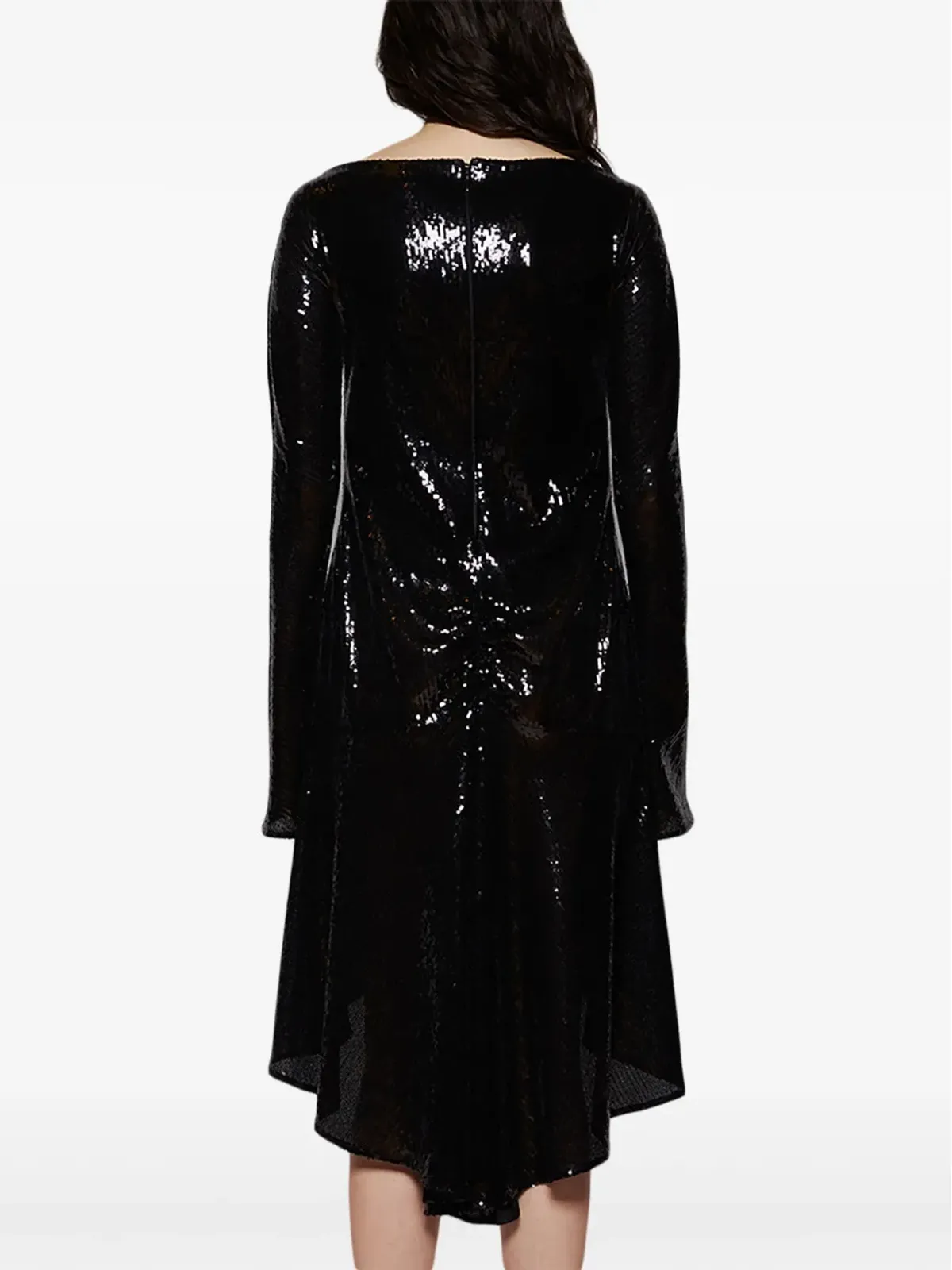 Courrèges エリプス グリッター入りドレス - ブラック - 画像5