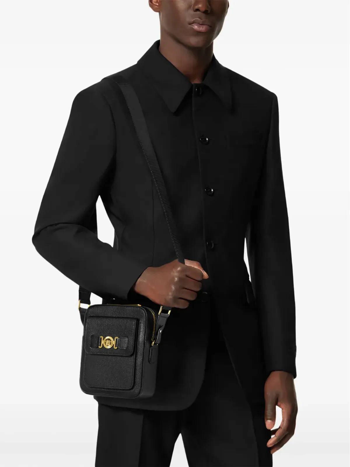 Versace メデューサ・ビッグィー クロスボディバッグ ブラック - 画像2