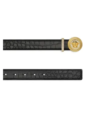 Versace メデューサ ビッグ クロコエフェクト ベルト - サムネイル2