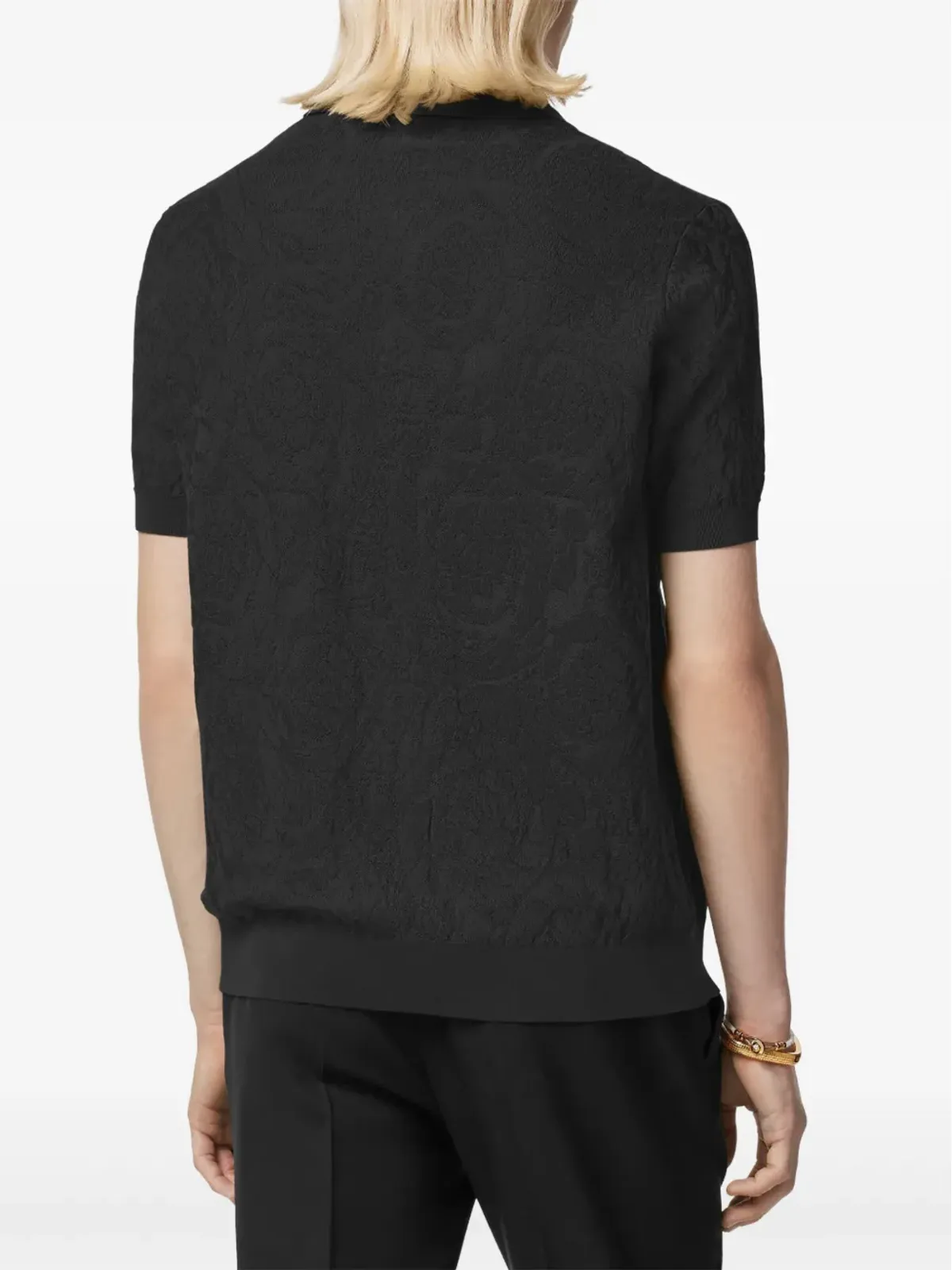 Versace バロッコ ニットポロシャツ - 画像4