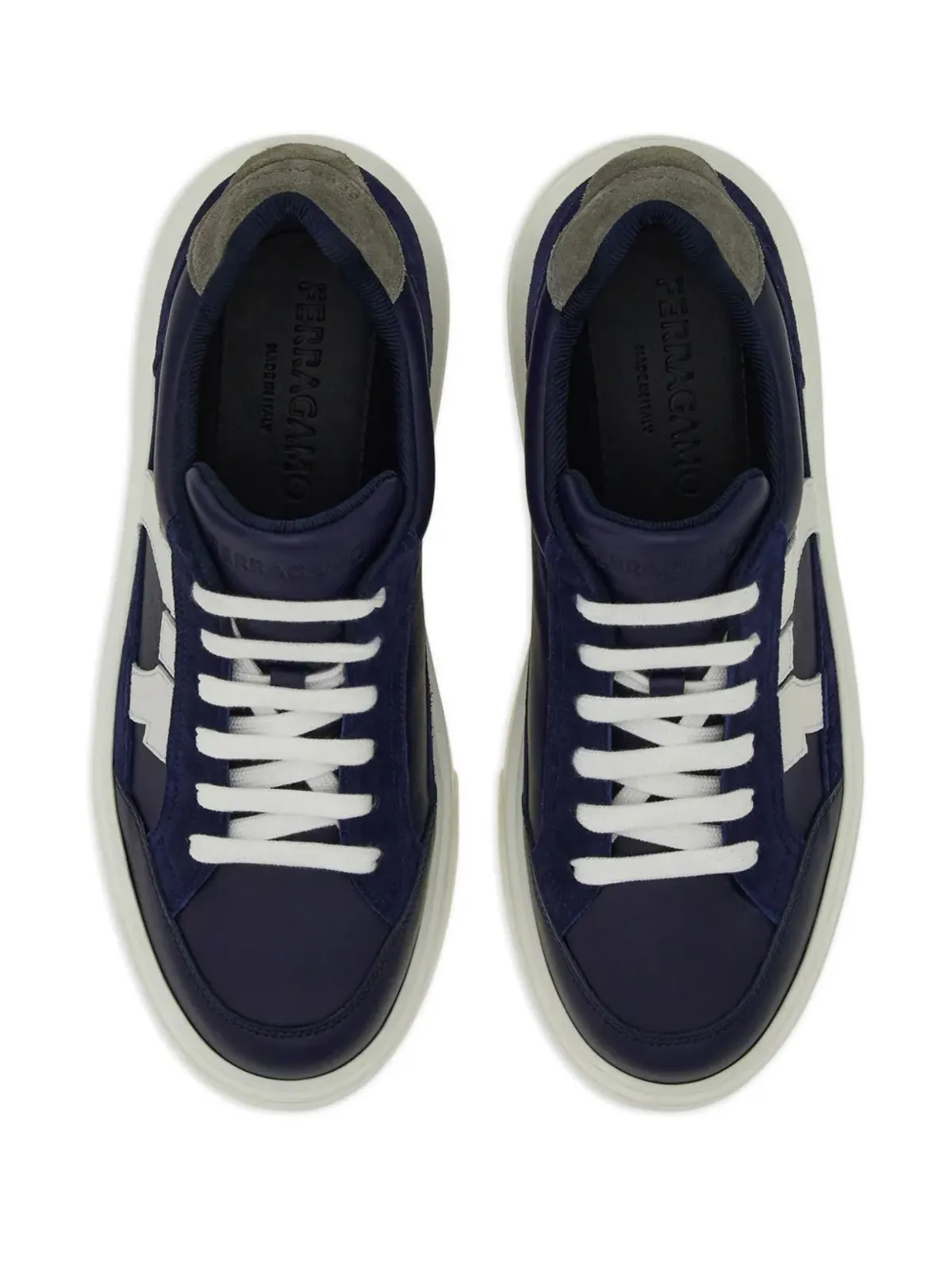 Ferragamo Gancini レザー スニーカー - Blue - 画像4